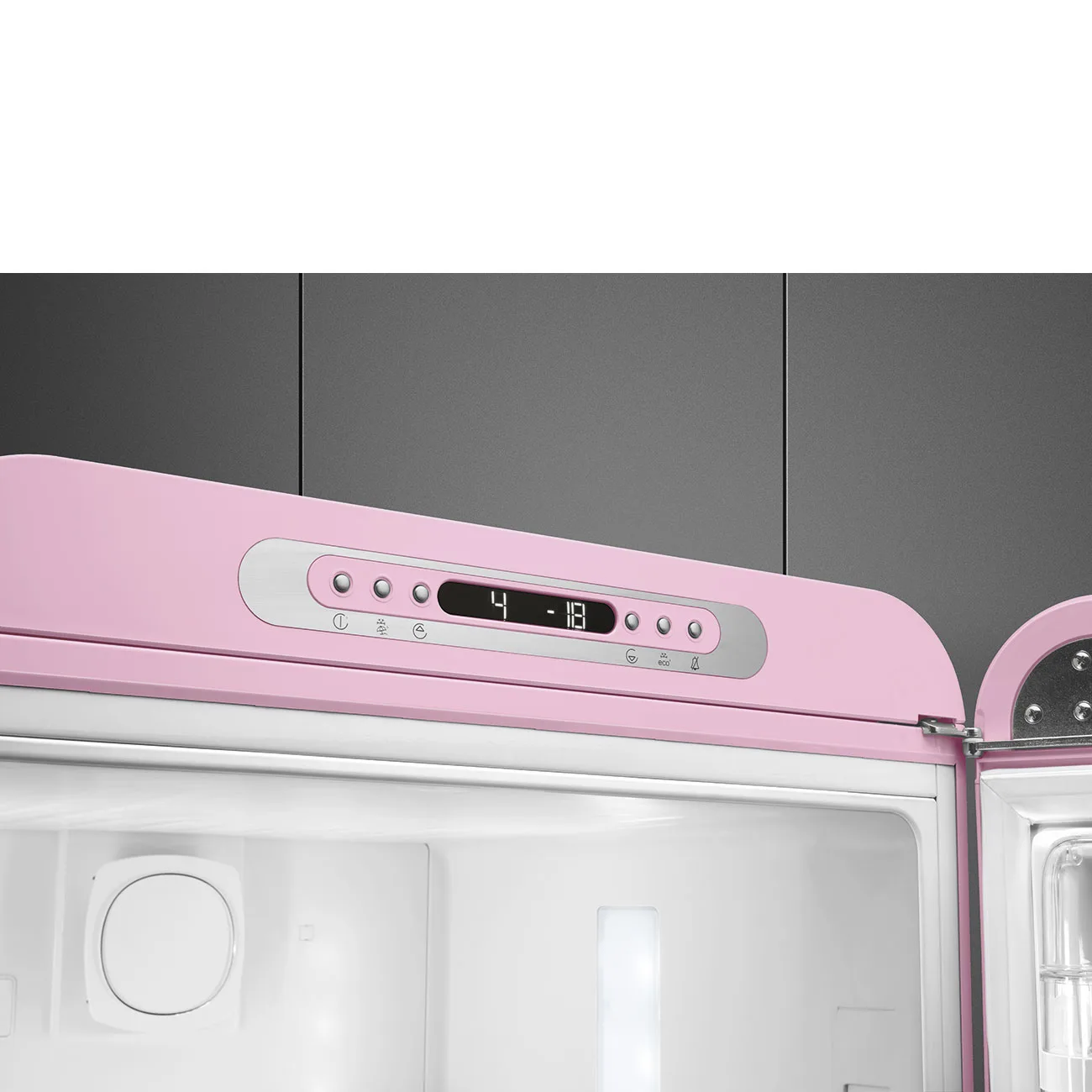Smeg FAB32RPK6 Retro Dondurucu Altta 2 Kapılı Buzdolabı Pembe Sağ Menteşe - Görsel 6