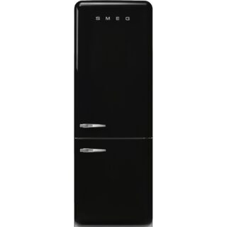 Smeg FAB38RBL6 Retro Dondurucu Altta 2 Kapılı Buzdolabı Siyah Sağ Menteşe