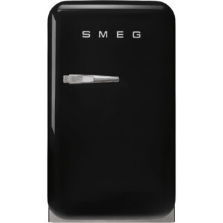 Smeg FAB5RBL6 Retro Mini Soğutucu Siyah Sağ Menteşe