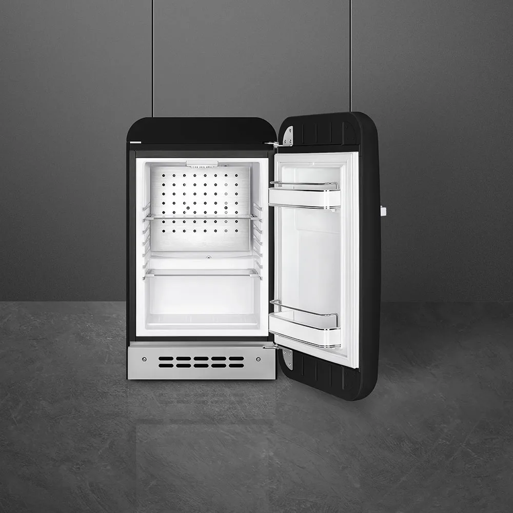 Smeg FAB5RBL6 Retro Mini Soğutucu Siyah Sağ Menteşe - Görsel 2