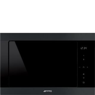 Smeg FMI325N Klasik Seri Mikrodalga Fırın ve Izgara H:38 cm. Mat Siyah