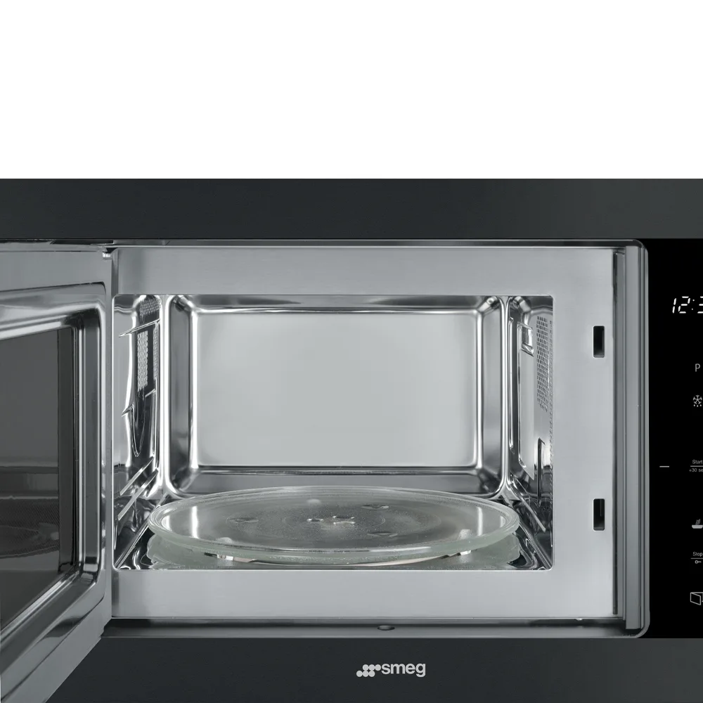 Smeg FMI325N Klasik Seri Mikrodalga Fırın ve Izgara H:38 cm. Mat Siyah - Görsel 2