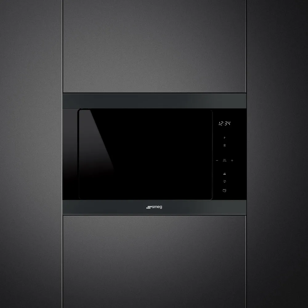 Smeg FMI325N Klasik Seri Mikrodalga Fırın ve Izgara H:38 cm. Mat Siyah - Görsel 3