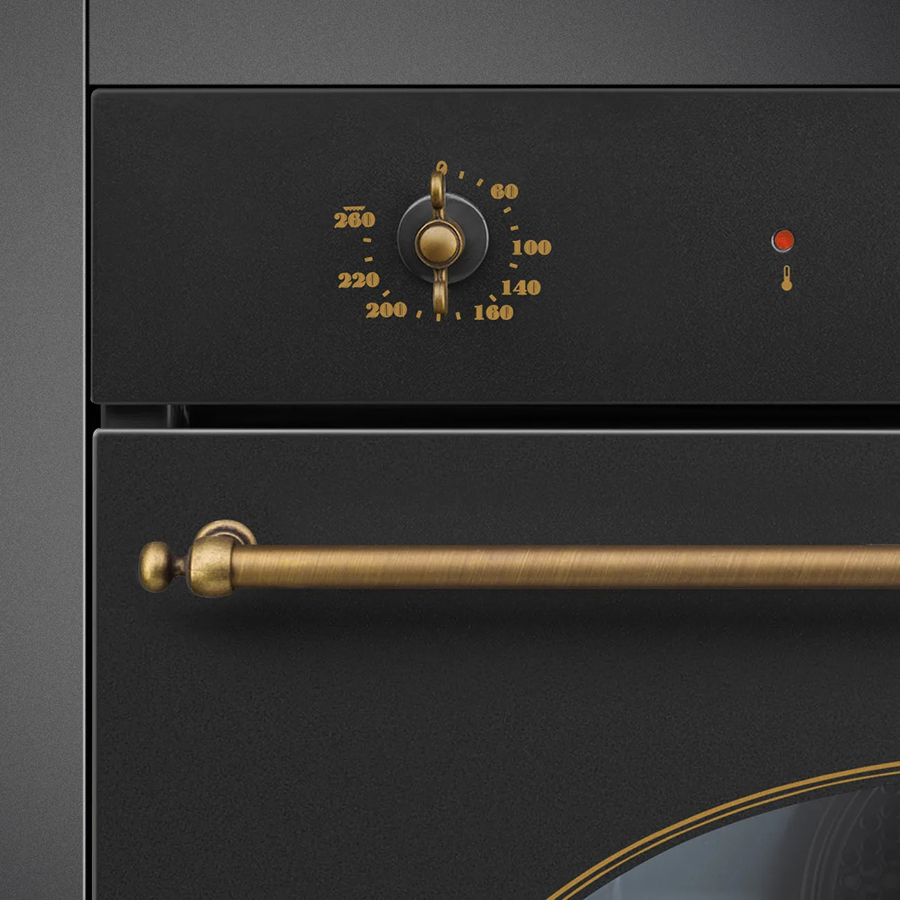 Smeg SFP68C1TAO Colonial Pirolitik Fırın 60 cm. Antrasit Rustik - Görsel 5