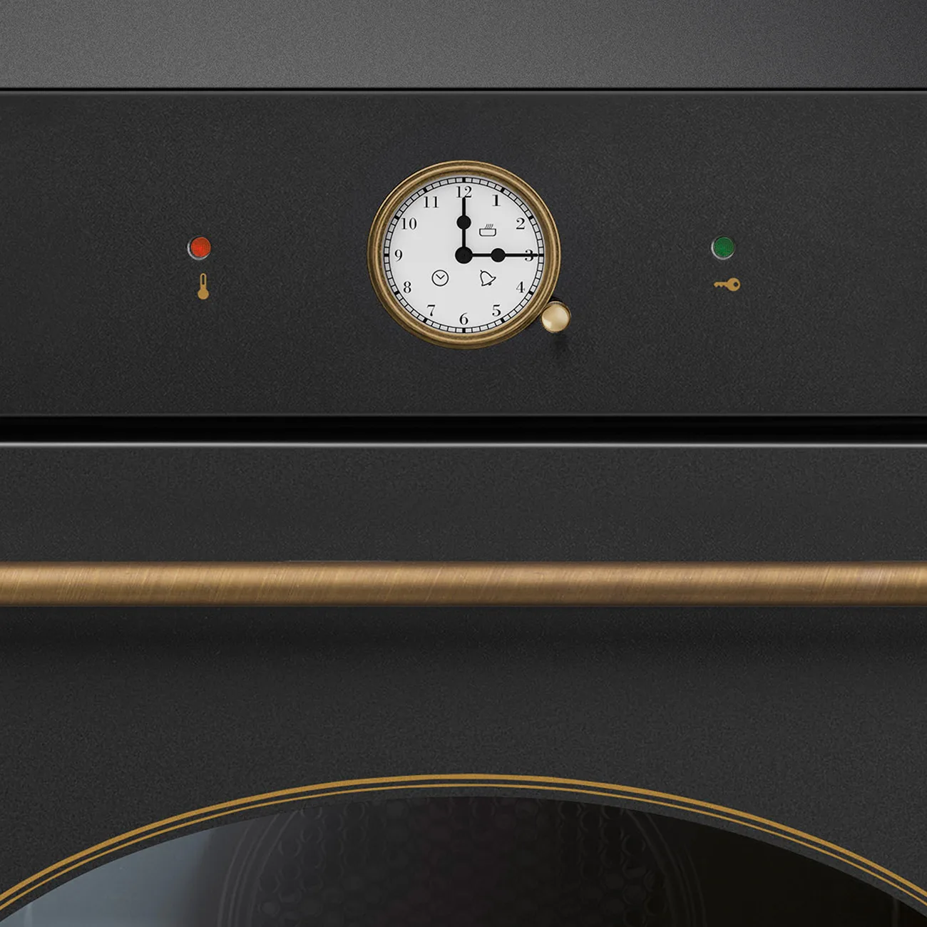 Smeg SFP68C1TAO Colonial Pirolitik Fırın 60 cm. Antrasit Rustik - Görsel 6