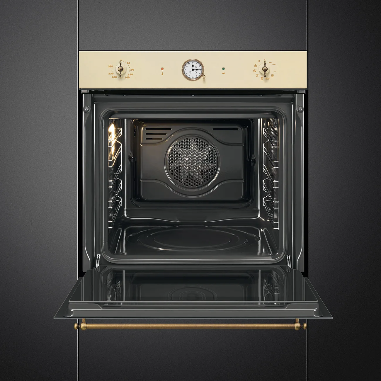 Smeg SFP68C1TPO Colonial Pirolitik Fırın 60 cm. Krem Rustik - Görsel 3