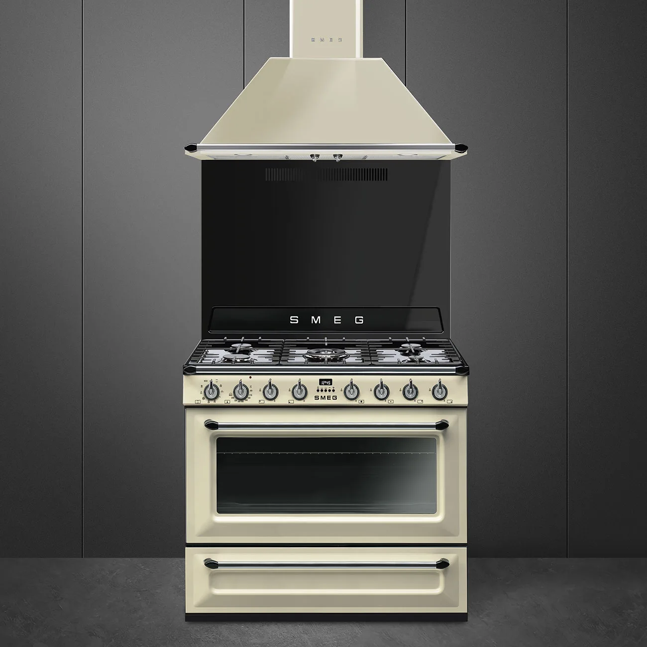 Smeg TR90P2 Victoria Gazlı Kuzine 90 cm. Krem - Görsel 2