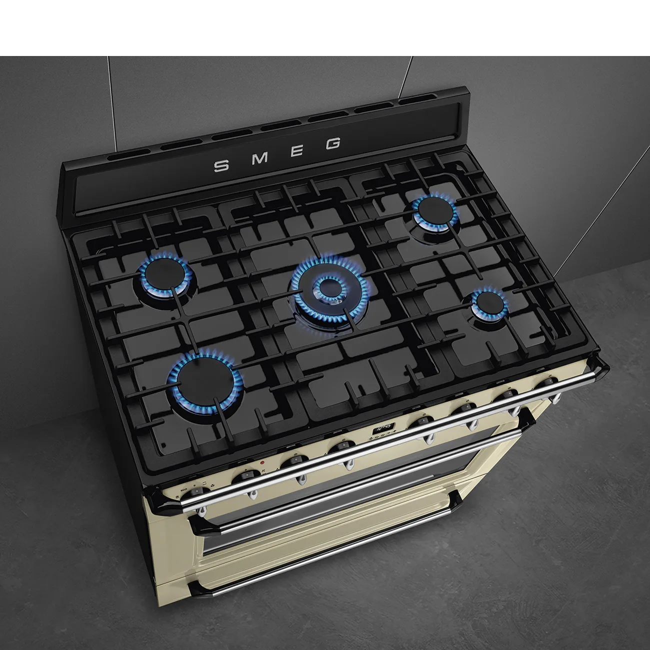Smeg TR90P2 Victoria Gazlı Kuzine 90 cm. Krem - Görsel 6