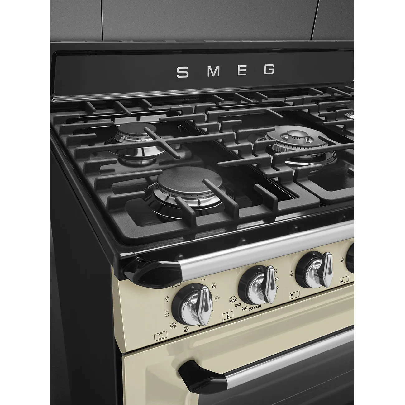 Smeg TR90P2 Victoria Gazlı Kuzine 90 cm. Krem - Görsel 8