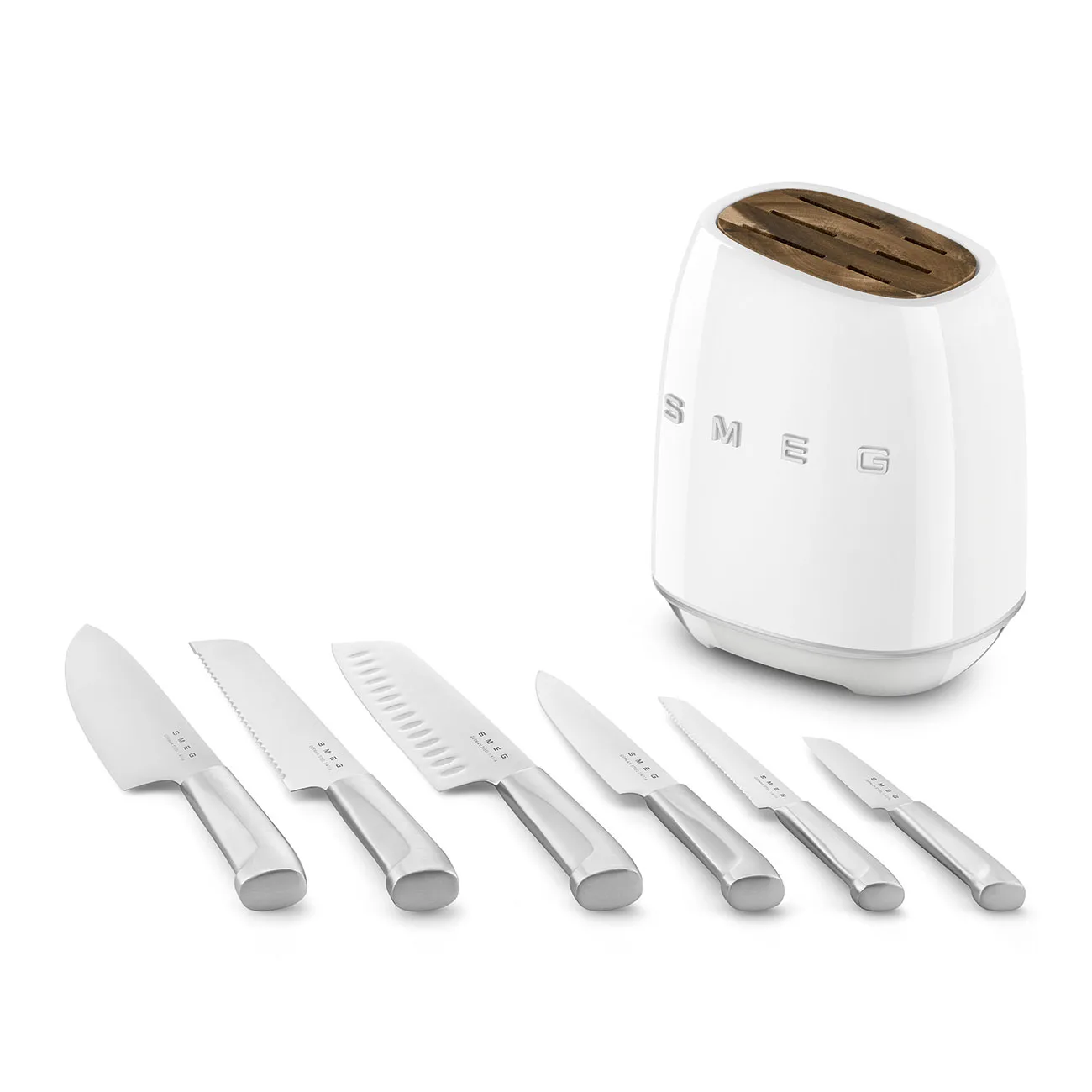 Smeg KBSF02WH Retro Standlı Bıçak Seti Beyaz - Görsel 5