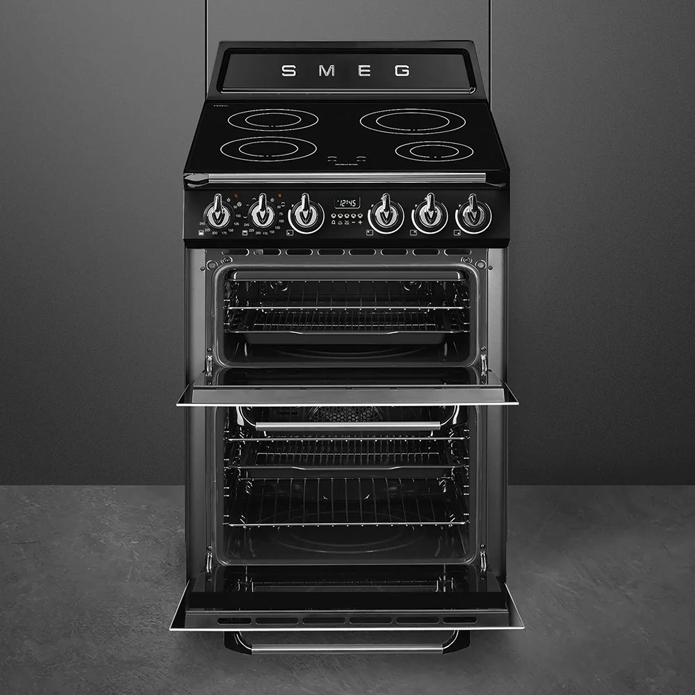 Smeg TR62IBL Victoria İndüksiyonlu Kuzine 60 cm. Siyah - Görsel 2