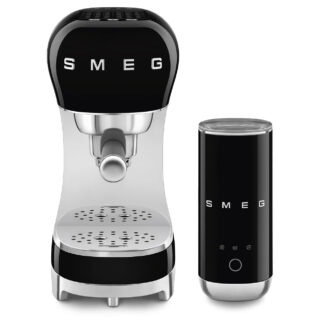 Smeg ECF12BLEU Espresso Makinesi Siyah + Süt Köpürtme