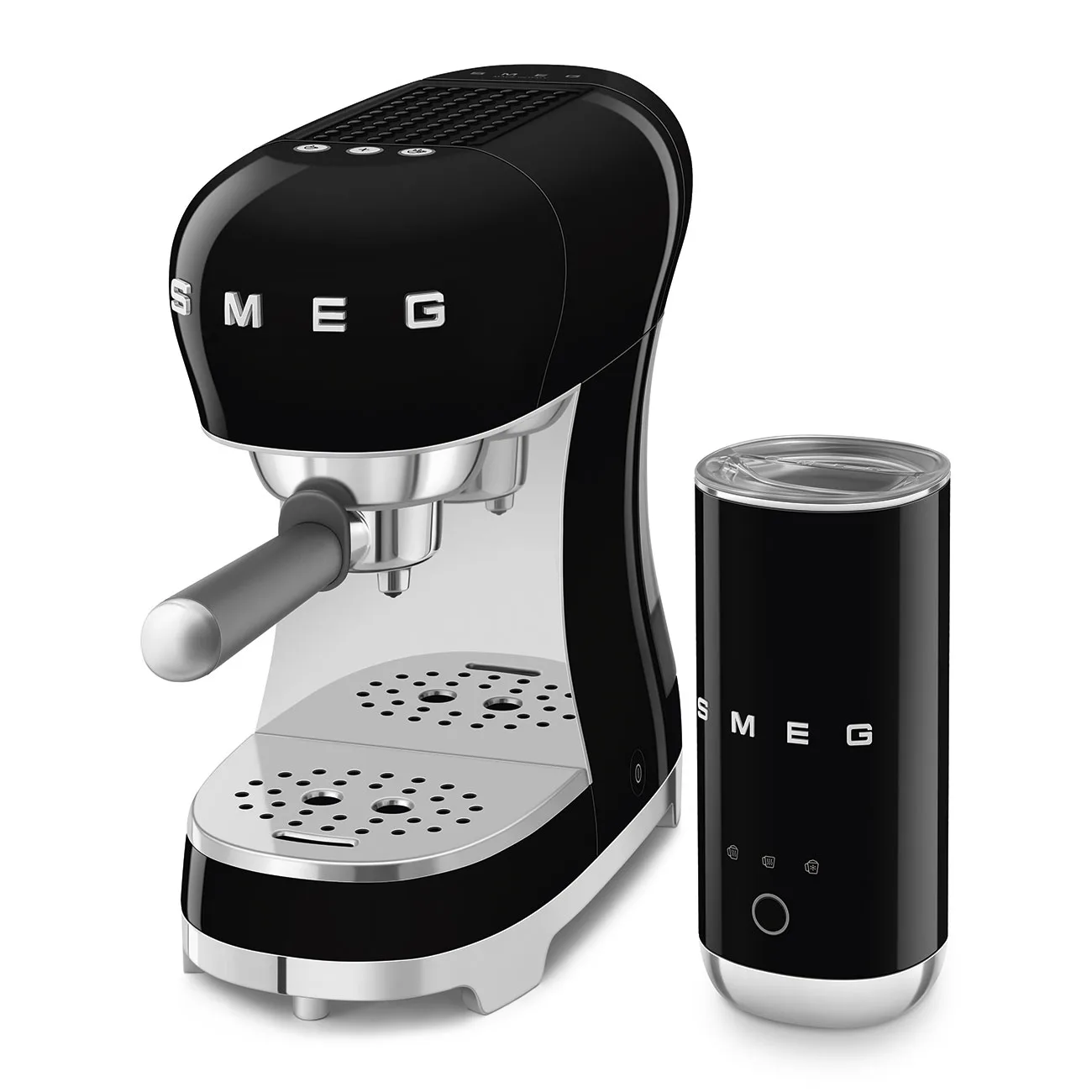 Smeg ECF12BLEU Espresso Makinesi Siyah + Süt Köpürtme - Görsel 2