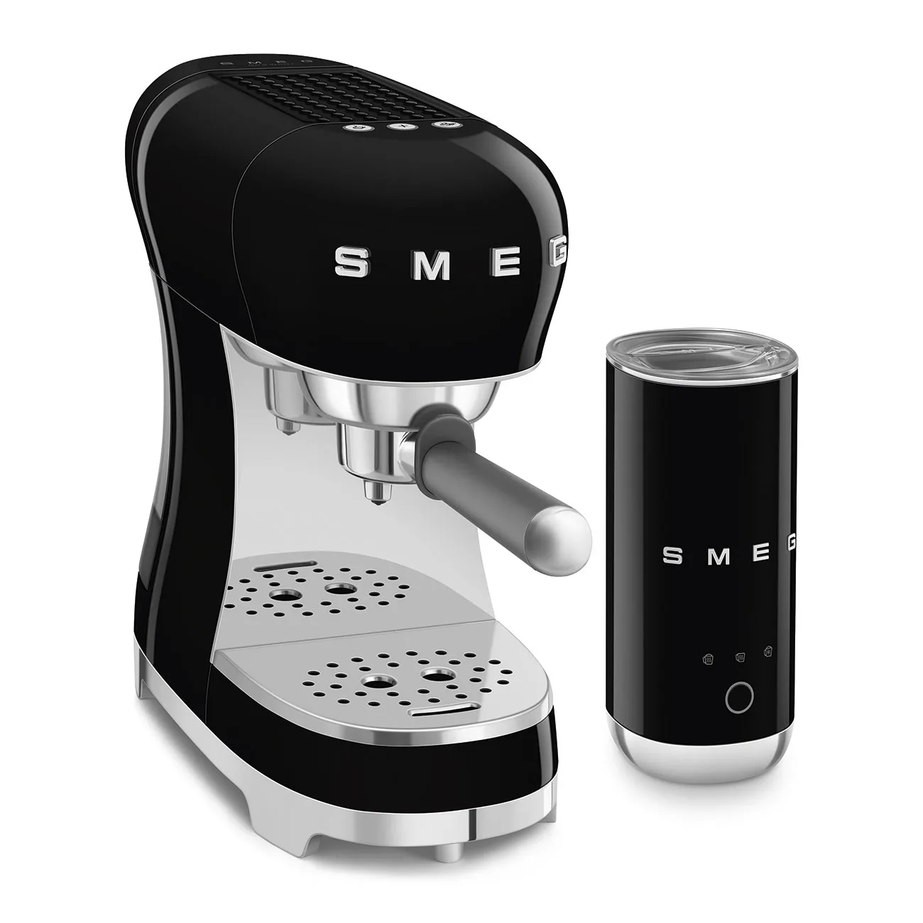 Smeg ECF12BLEU Espresso Makinesi Siyah + Süt Köpürtme - Görsel 3