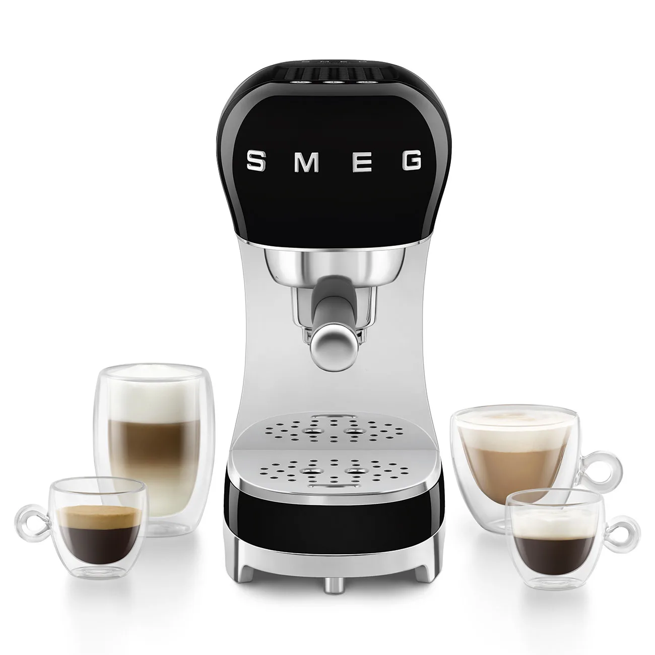 Smeg ECF12BLEU Espresso Makinesi Siyah + Süt Köpürtme - Görsel 7